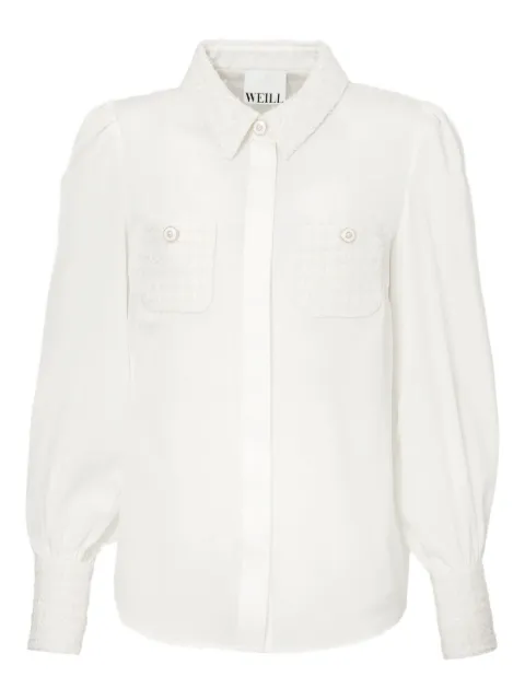 WEILL PARIS tweed bi-material shirt
