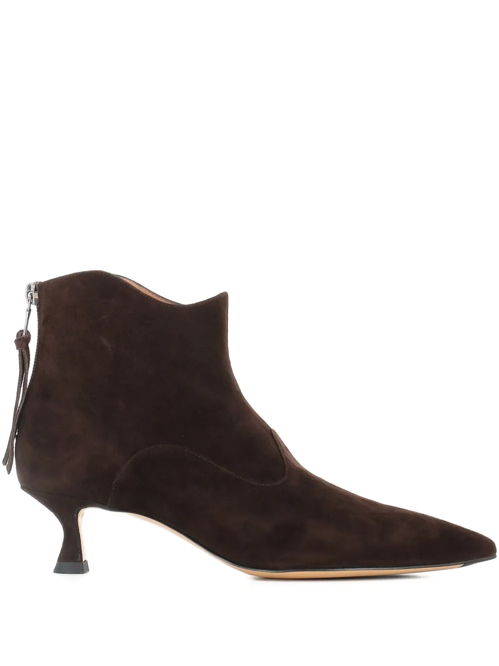 Tassinari Pointed Suede Boots In Brown