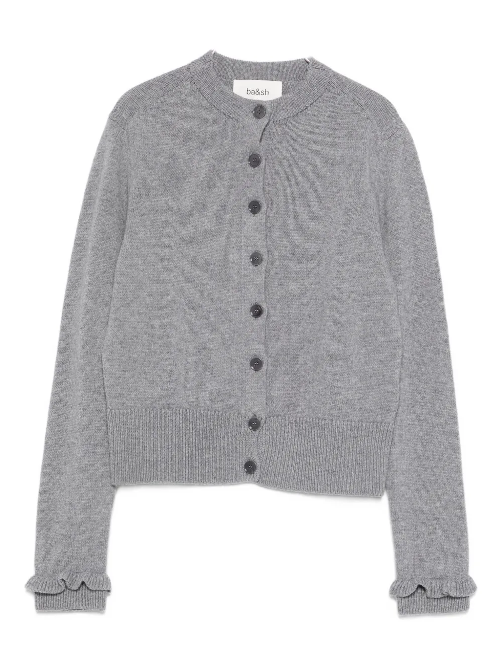 Ba&Sh ruffled-cuff button-up cardigan | gris | Image 1