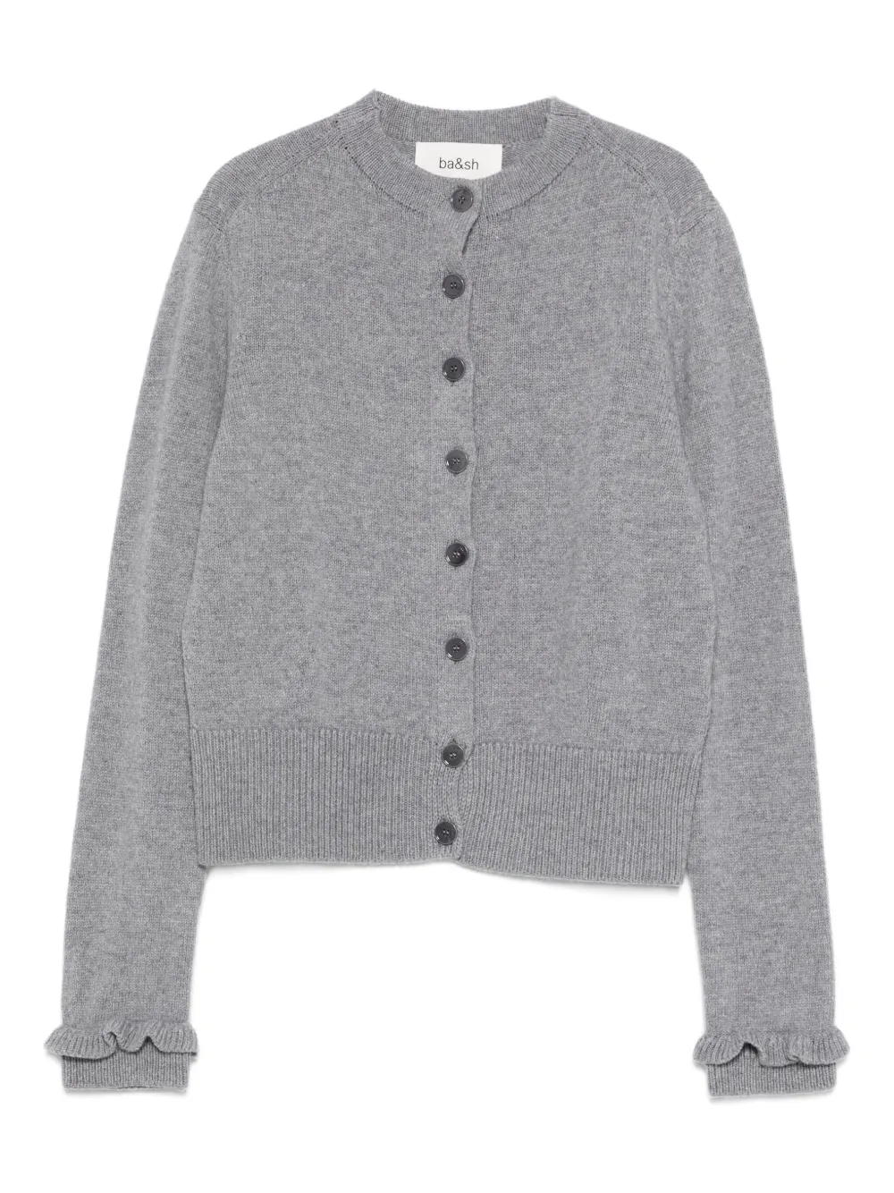 Ba&Sh ruffled-cuff button-up cardigan | gris | Image 1