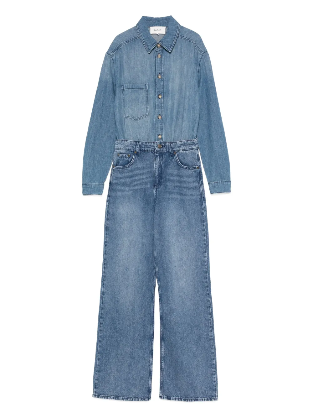 Ba&Sh buttoned pocketed jumpsuit | Blue | Image 1