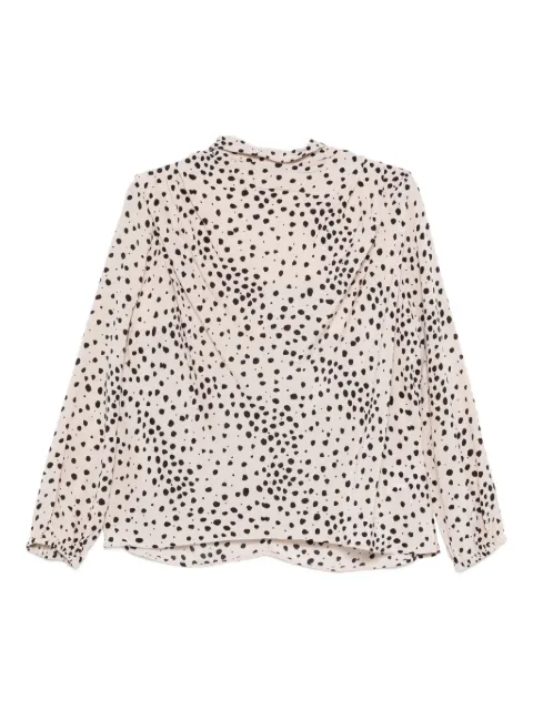 Ba&Sh Delphine spotted long-sleeve blouse 