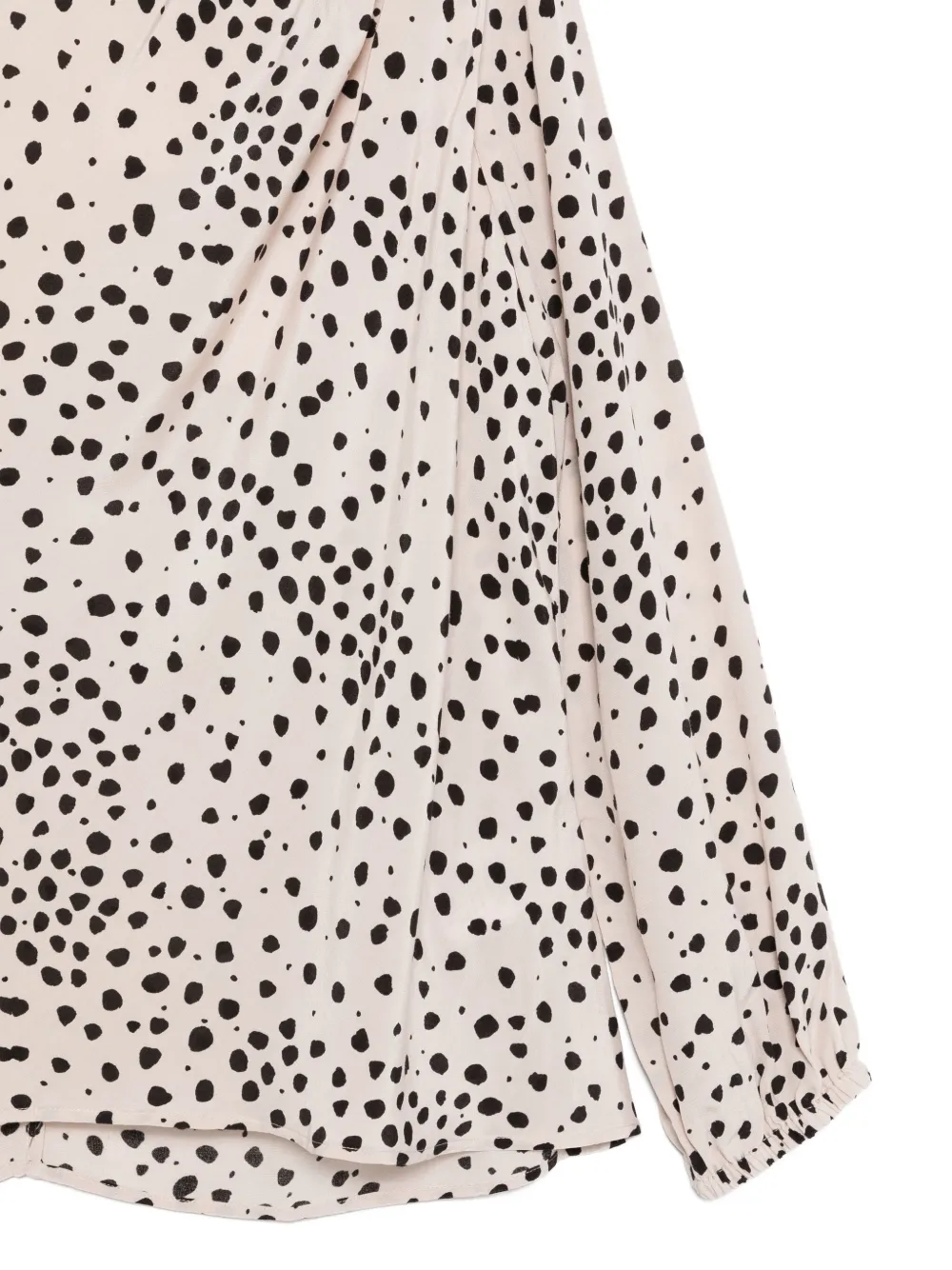 Ba&Sh Delphine blouse met stippen en lange mouwen Beige