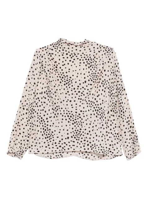 Ba&Sh Delphine spotted long-sleeve blouse 