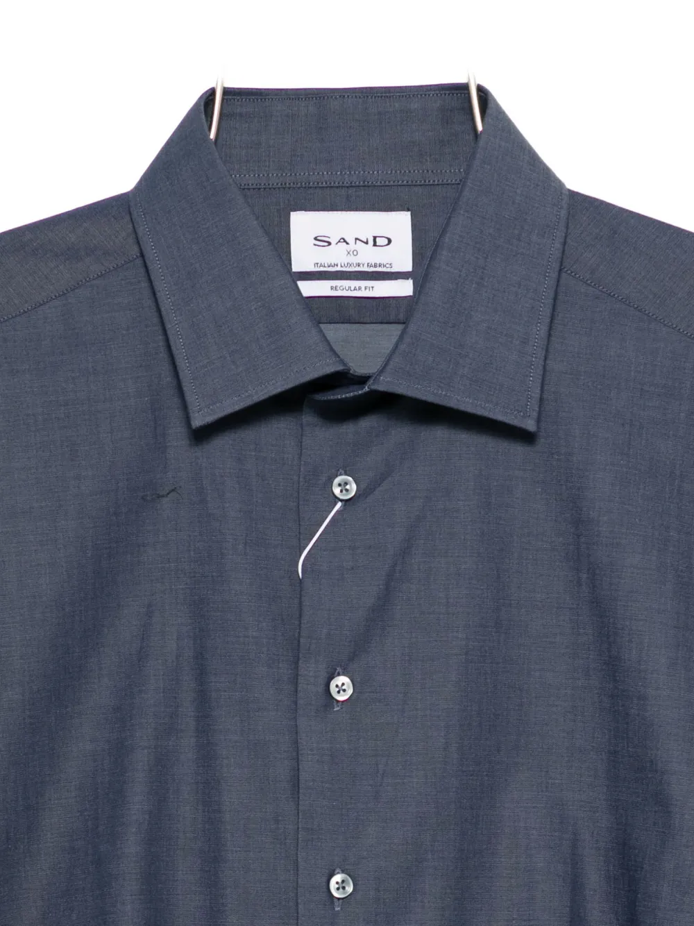 Sand Mélange-effect Shirt In Blue