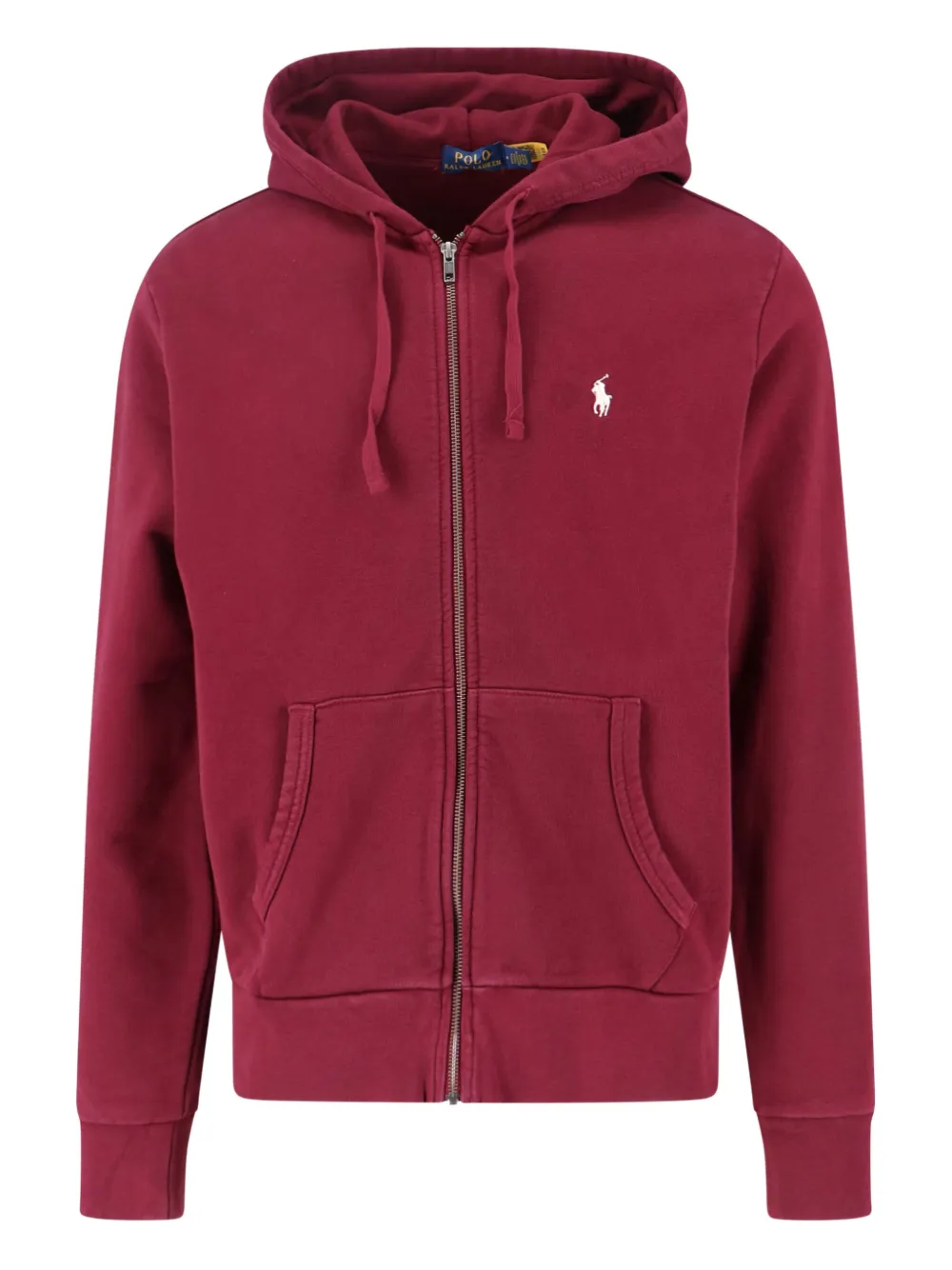 Polo Ralph Lauren Bordeaux Sweatshirt With Drawstring Hood And Pony Embroidery On The Front In Red