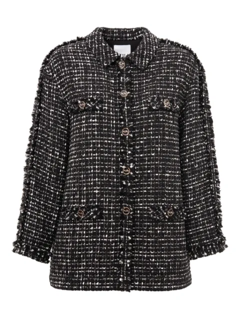 WEILL PARIS fringed tweed overshirt