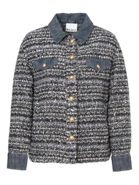 WEILL PARIS tweed denim overshirt