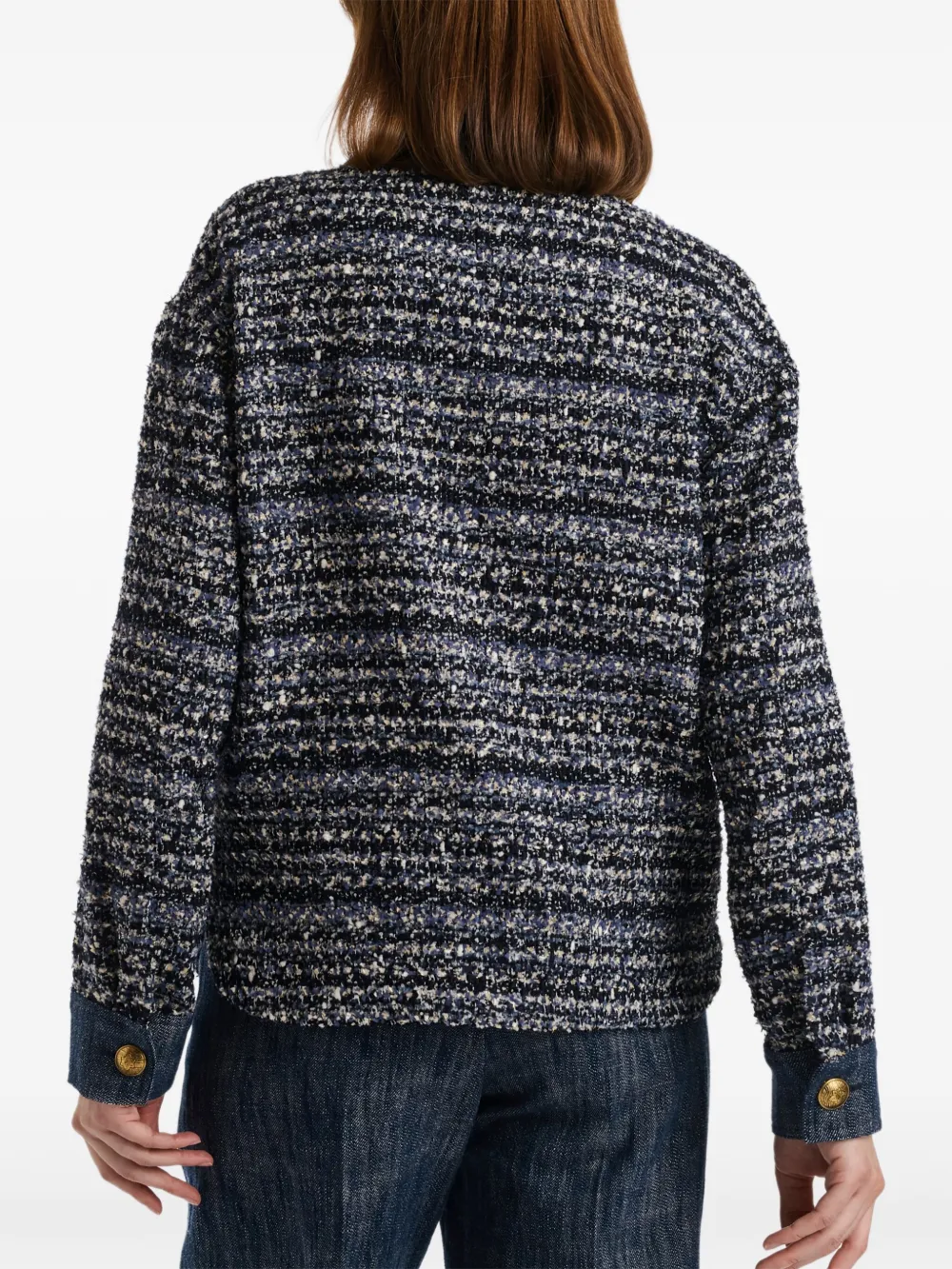 WEILL PARIS Tweed denim shirtjack Blauw