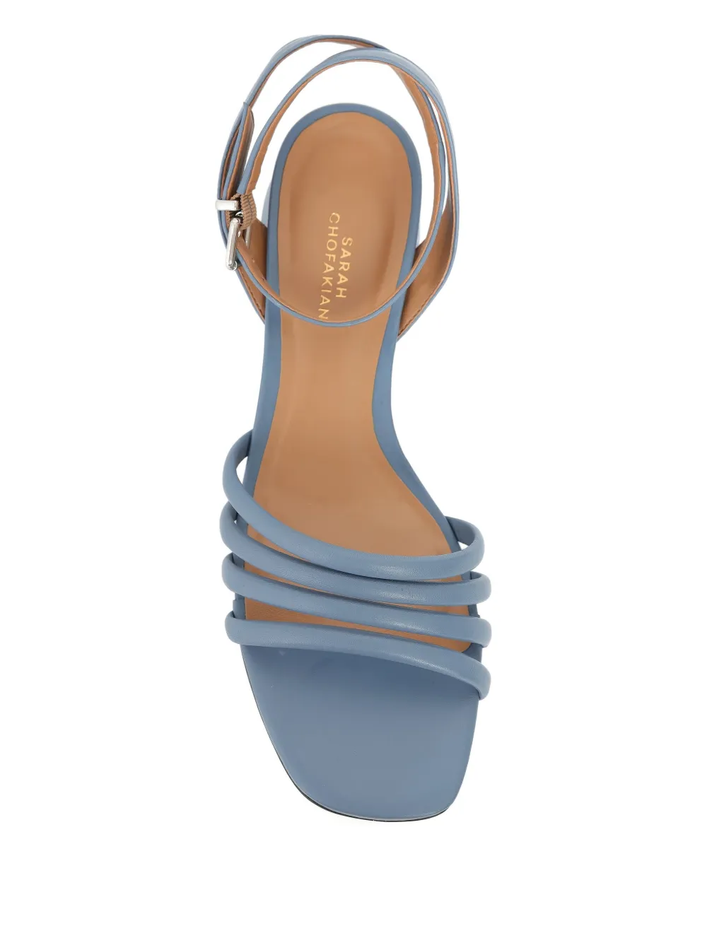 Sarah Chofakian 25mm Cold Brew Strappy Sandals In Blue