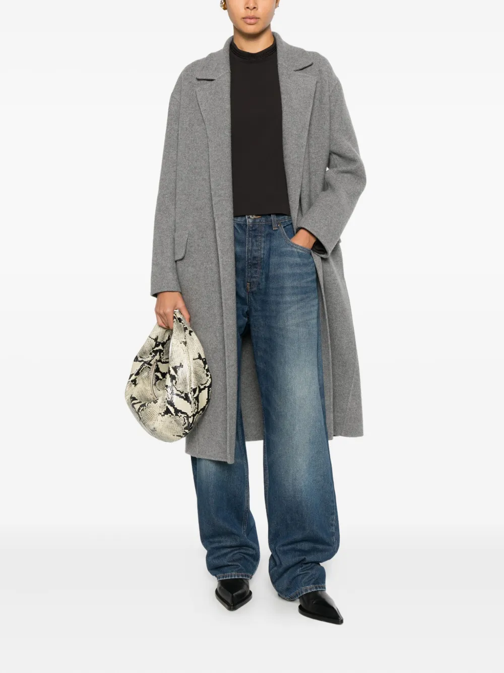 N8 Flap-pocket Coat In Gray