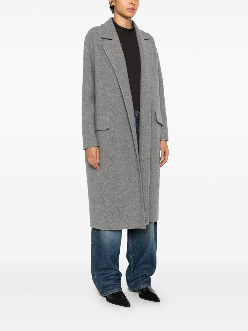 N8 Flap-pocket Coat In Gray