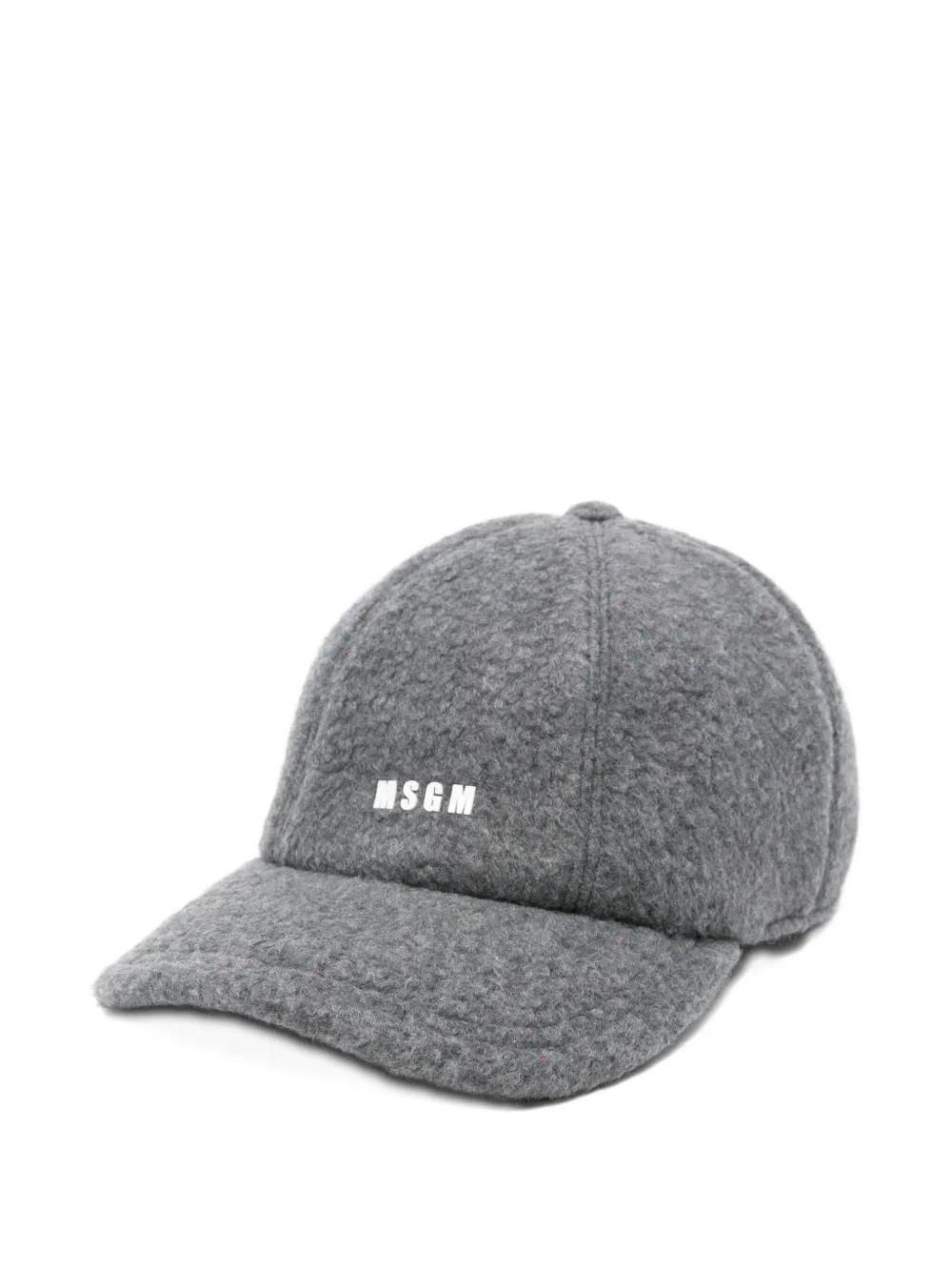 Msgm Logo-lettering Cap In Gray