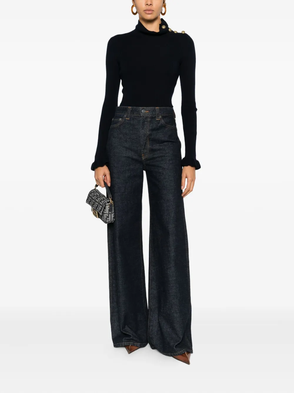 Valentino Garavani Pre-Owned 2000s button ruffled top | Image 2