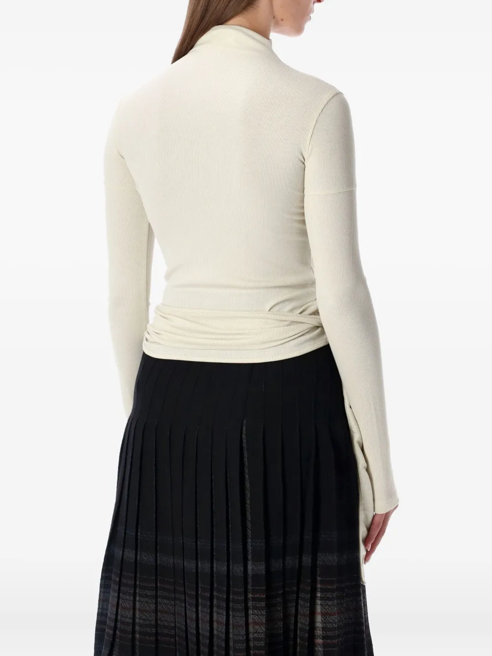 Low Classic wrapped button-up top - Beige