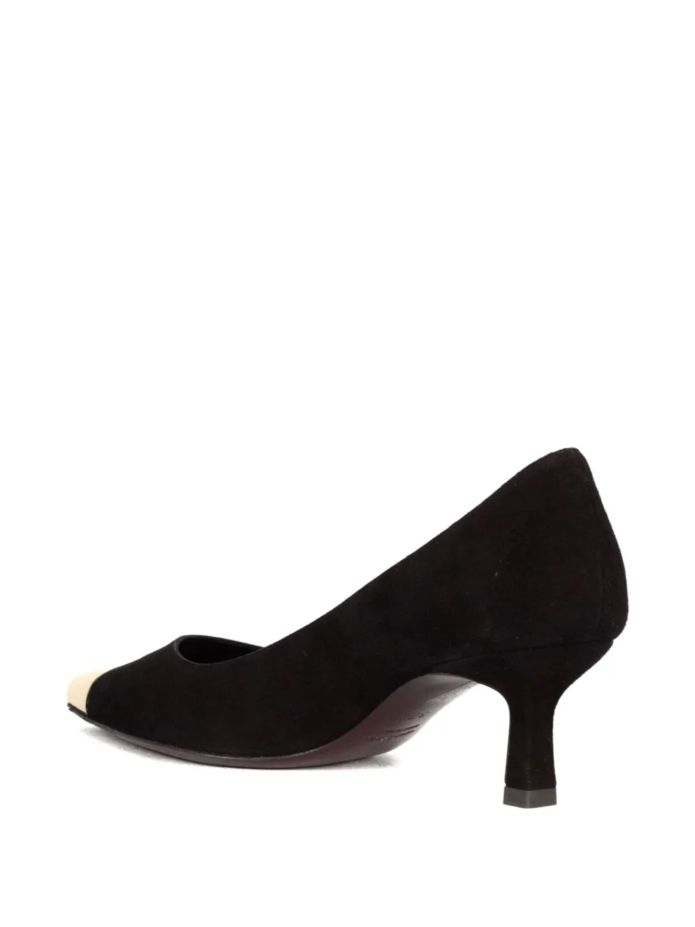 Roberto Festa 40mm Tortuga Suede Toe-cap Pumps In Black