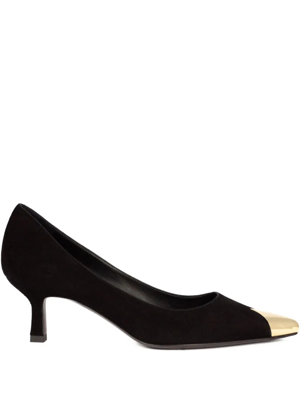Roberto Festa 40mm Tortuga Suede Toe-cap Pumps In Black