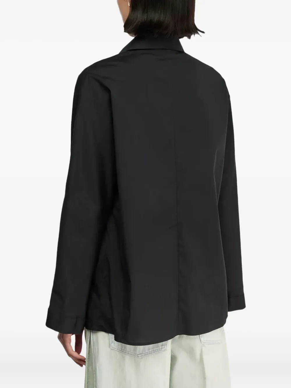 Semicouture Ball-button Blouse In Black