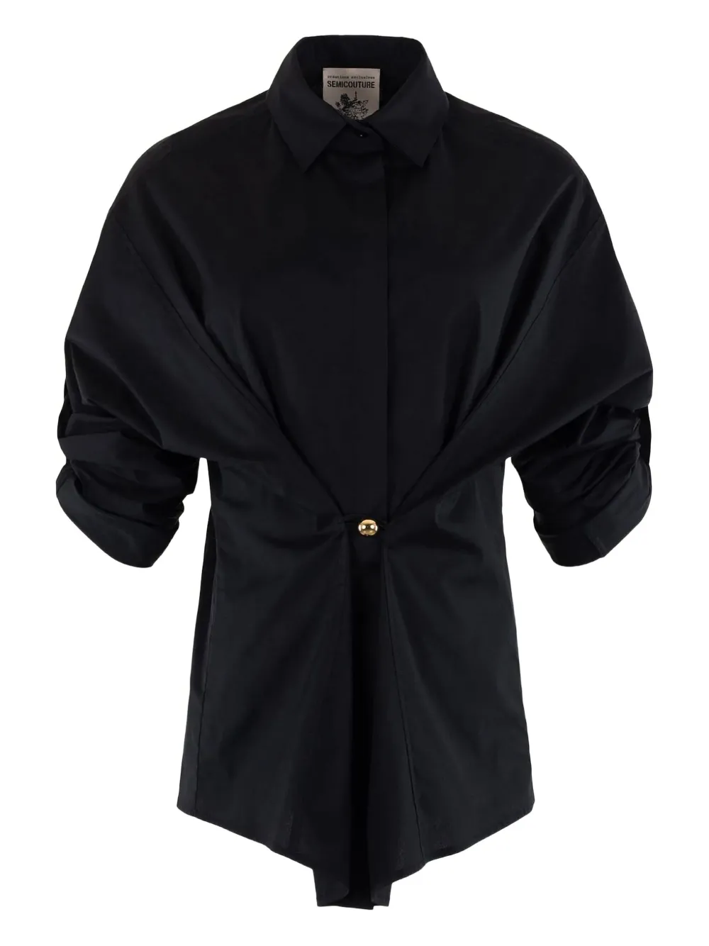 Semicouture ball-button blouse | Black | Image 1