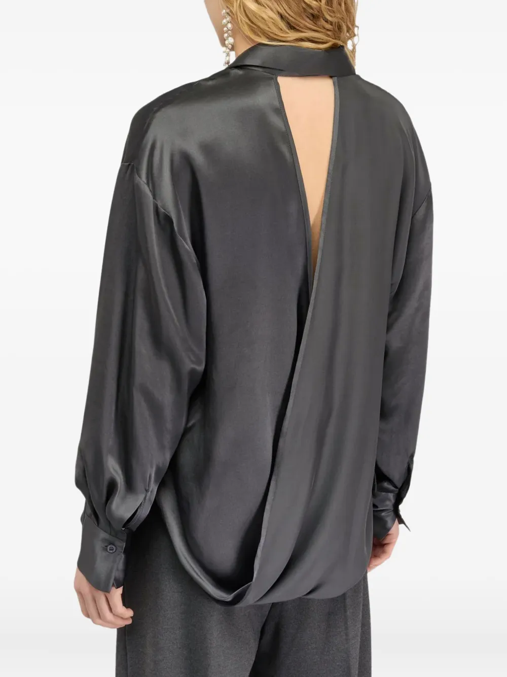 Semicouture Silk Shirt In Black