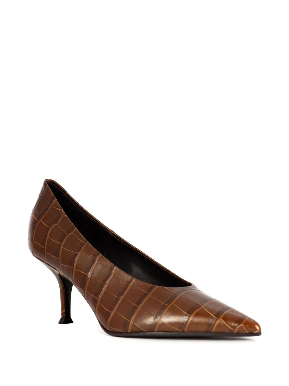 Lella Baldi 50mm crocodile-effect pointed pumps | Heeled Pumps | Image 2