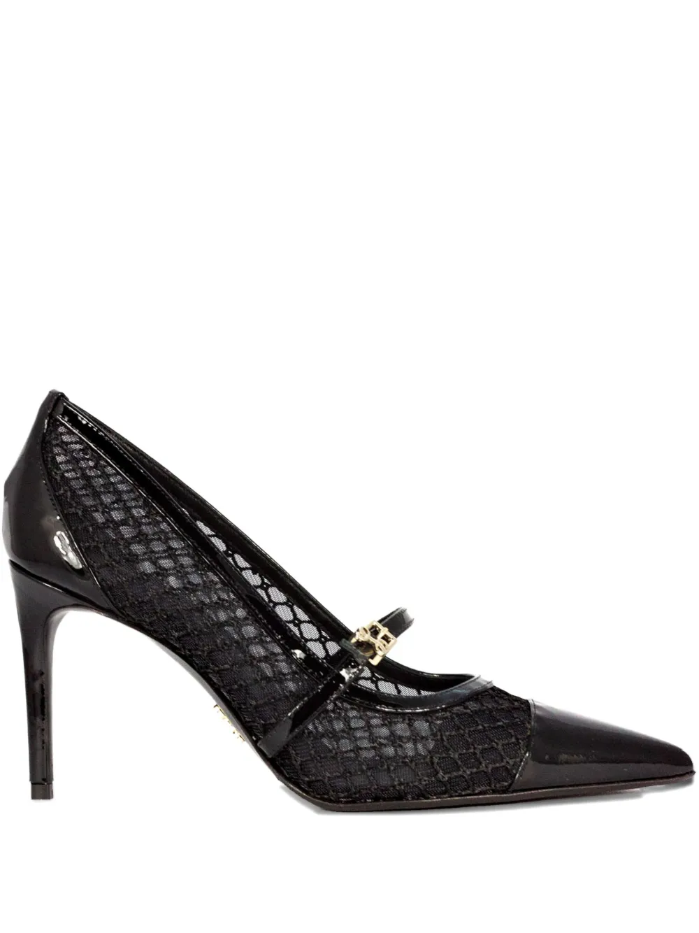 Sergio Levantesi mesh strap pumps - Nero