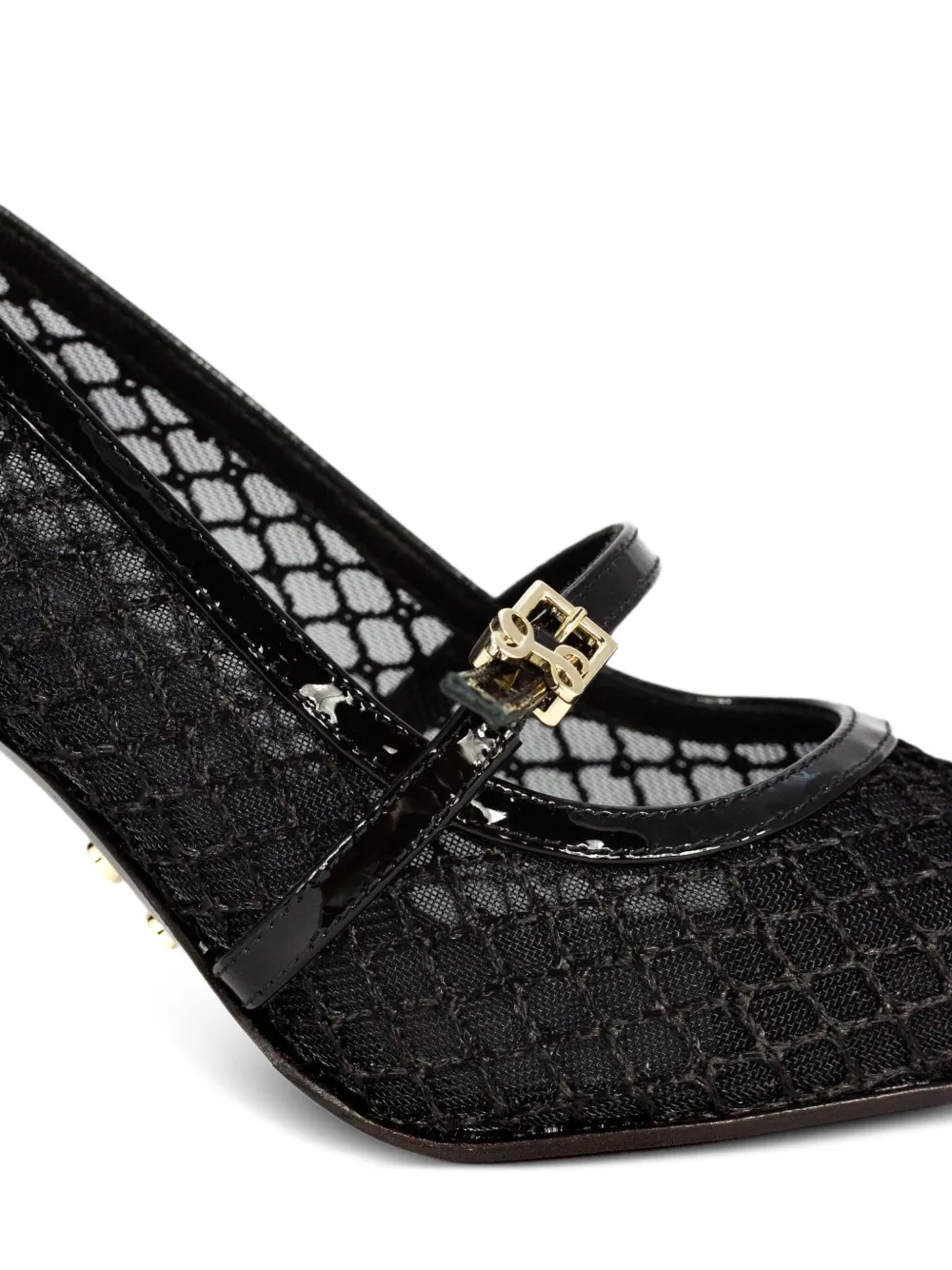 Sergio Levantesi Pumps met mesh bandje Zwart