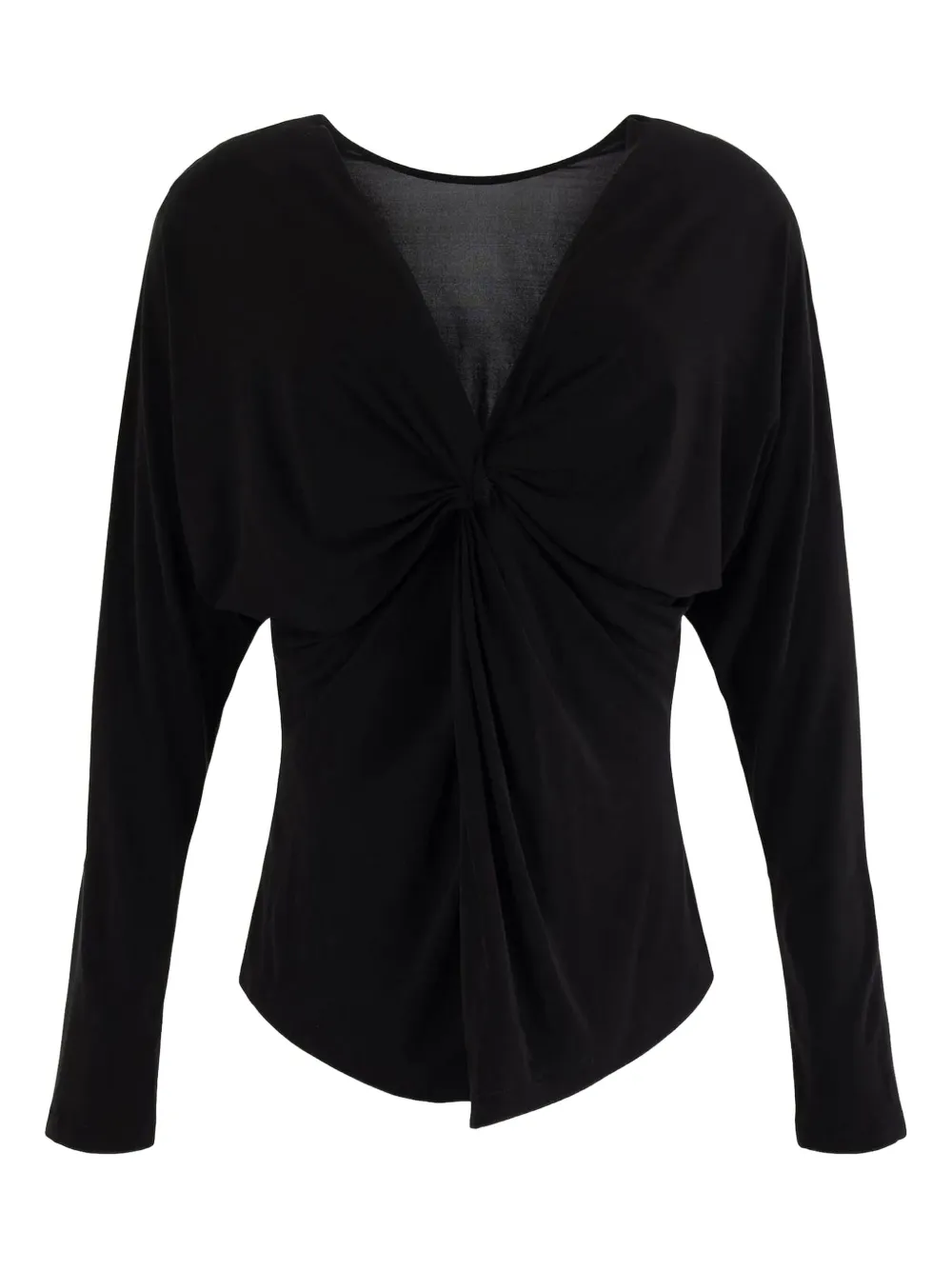 Semicouture knot-detail v-neck blouse | Black | Image 1