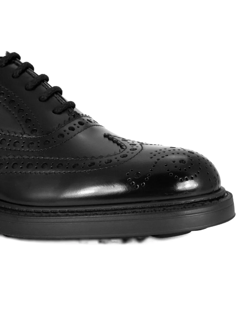 Doucal's Leren Oxford wingtip schoenen Zwart