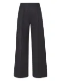 Semicouture elasticated-waist pleated trousers - Blue