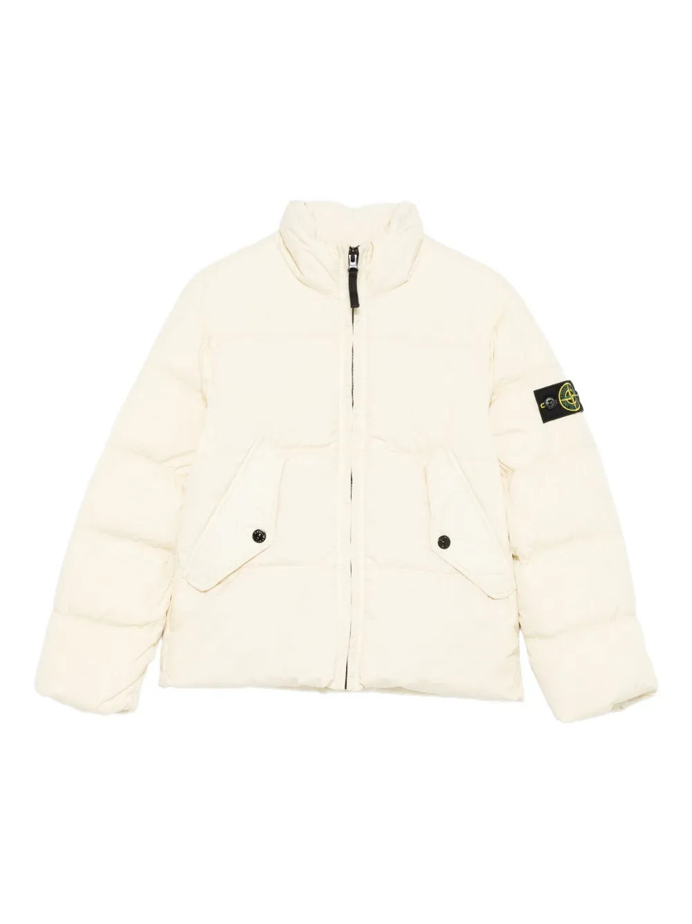 Stone Island Junior zip-up padded jacket | White | Image 1