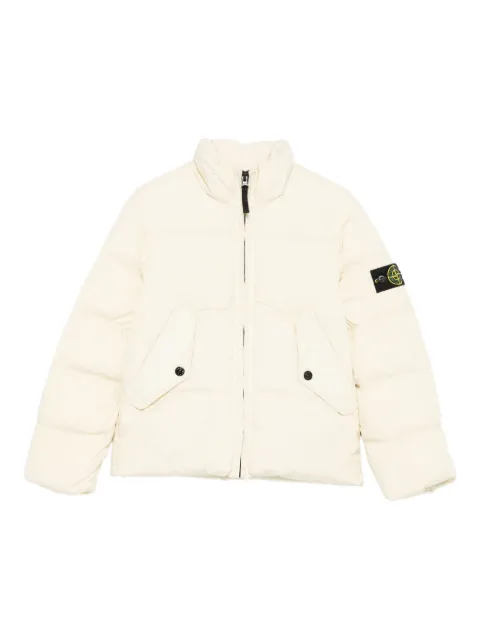Stone Island Junior chamarra capitonada con cierre