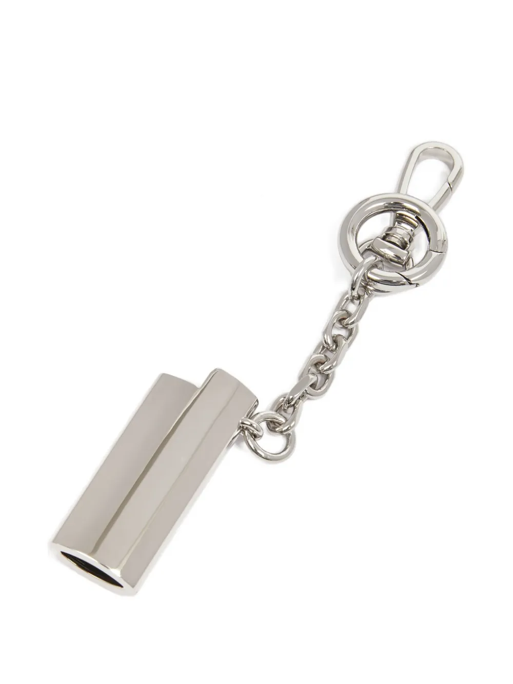 Maison Margiela Lighter Case Keyring In Metallic