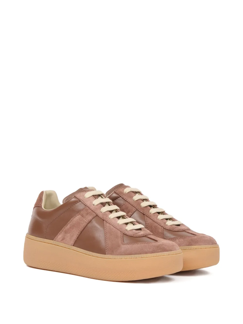 Maison Margiela Replica sneakers met sleehak - Bruin
