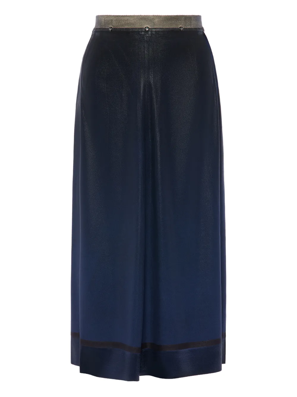 Maison Margiela Foil-treated Midi Skirt In Blue