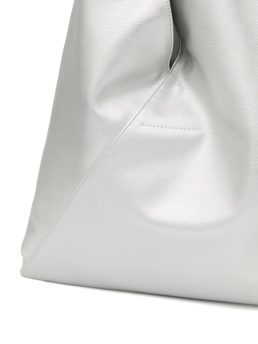 MM6 Maison Margiela Japanese driehoekige shopper met omslag Zilver