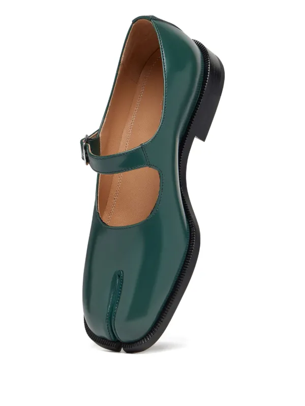 Maison Margiela Tabi mary-jane Brushed Leather | Green | FARFETCH GE