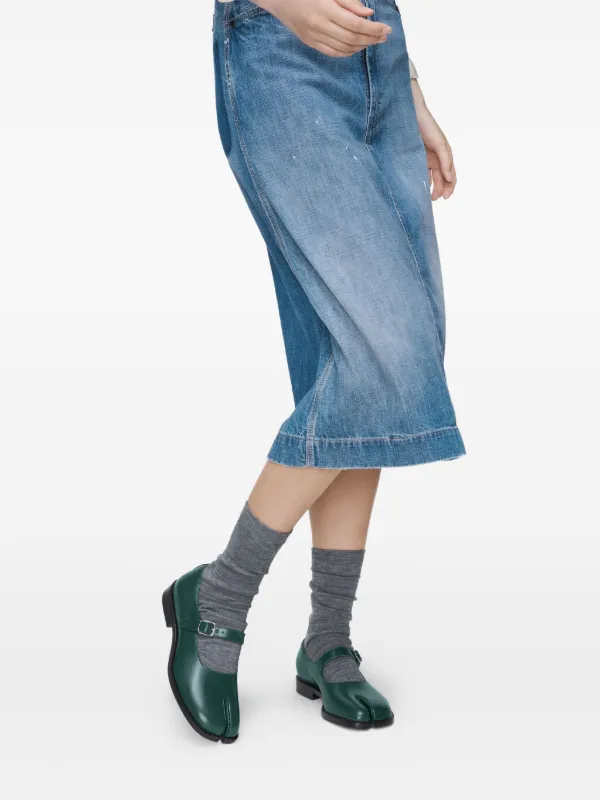 Maison Margiela Tabi mary-jane Brushed Leather | Green | FARFETCH GE