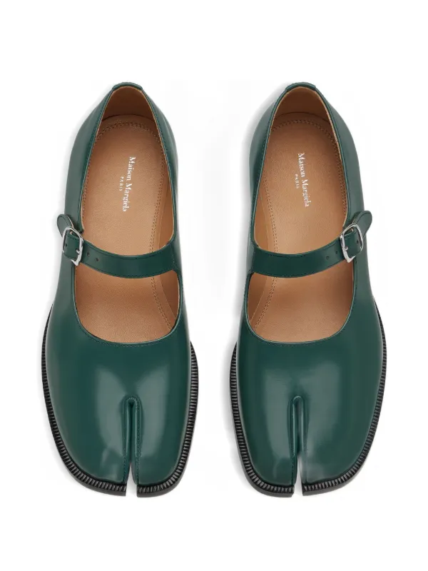 Maison Margiela Tabi mary-jane Brushed Leather | Green | FARFETCH GE