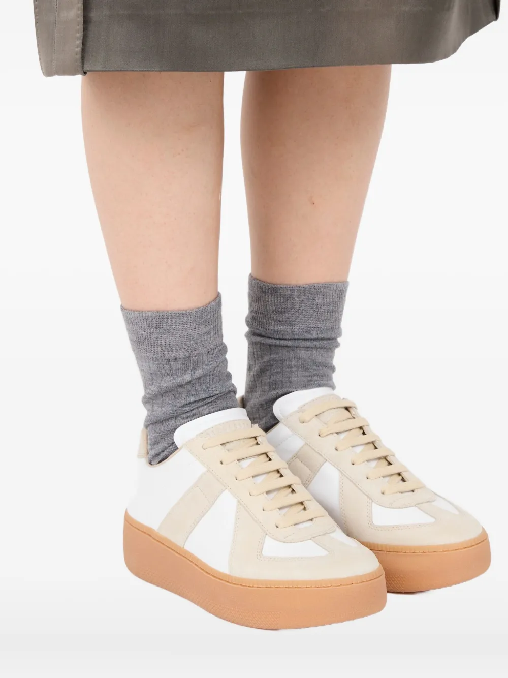 Maison Margiela Replica sneakers met sleehak Wit