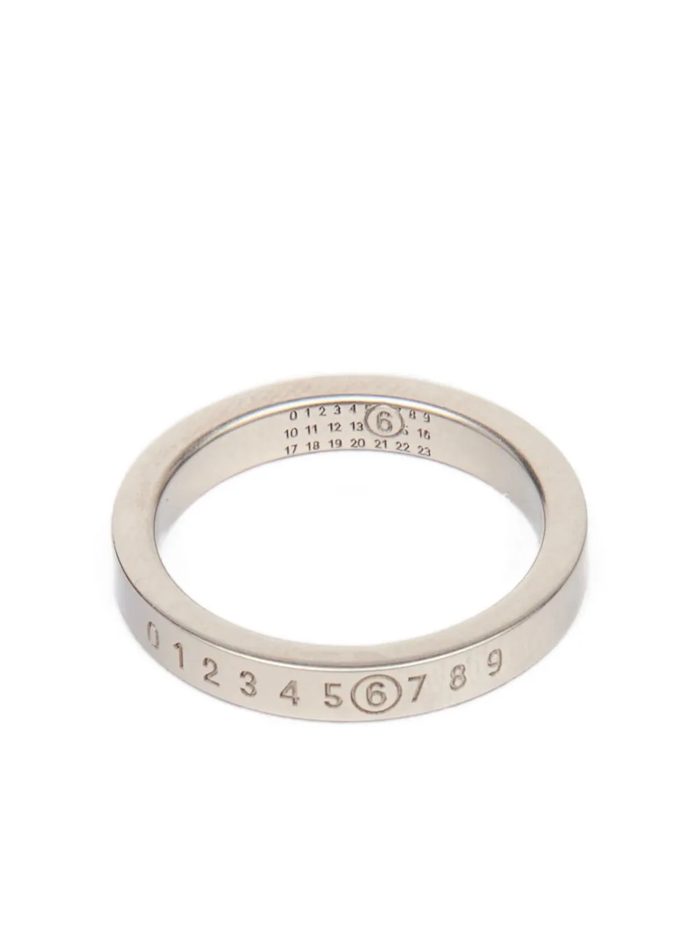 MM6 Maison Margiela Numeric Minimal Signature ring - Zilver