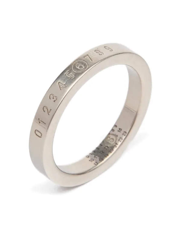 MM6 Maison Margiela Numeric Minimal Signature Ring | Silver | FARFETCH