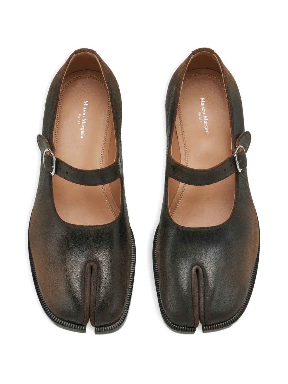  Maison Margiela Split-toe Buckle Tabi Mary Jane - Brown 
