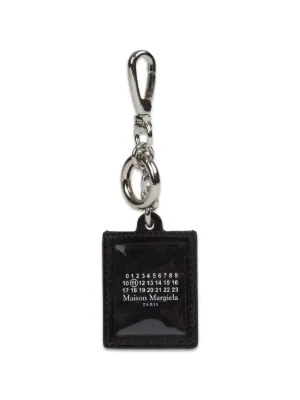 Maison Margiela Four Stitches Tag Keyring | Black | FARFETCH