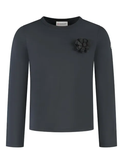 Moncler Enfant playera con aplique floral