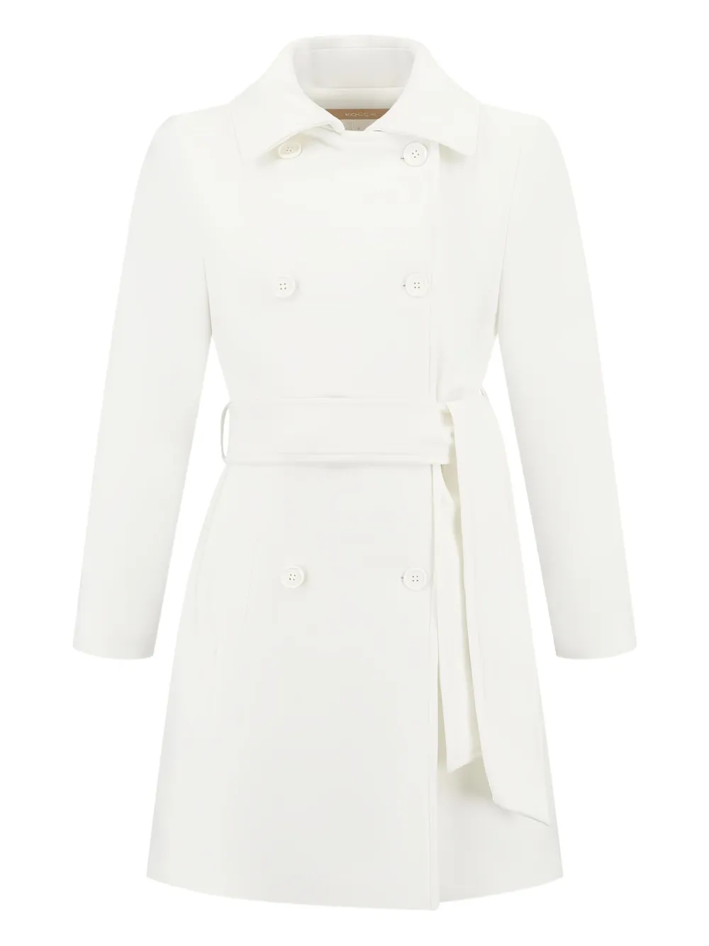 Kocca Belted Double-breasted Coat In White