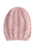 Kocca cable-knit logo beanie hat - Pink