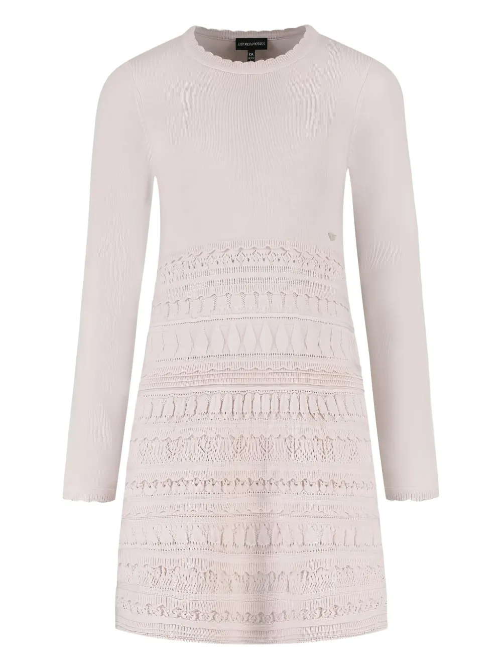 Emporio Armani Kids long-sleeved textured dress | Pink | Image 1