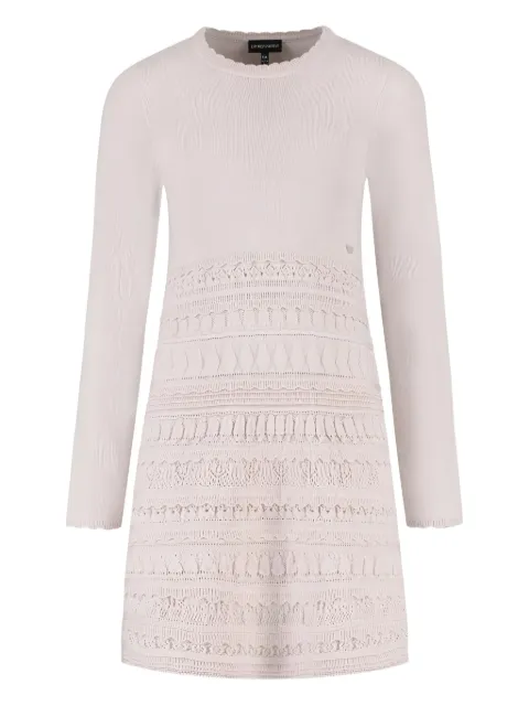Emporio Armani Kids long-sleeved textured dress