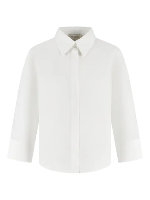 TWINSET Kids camisa con cuello de pico